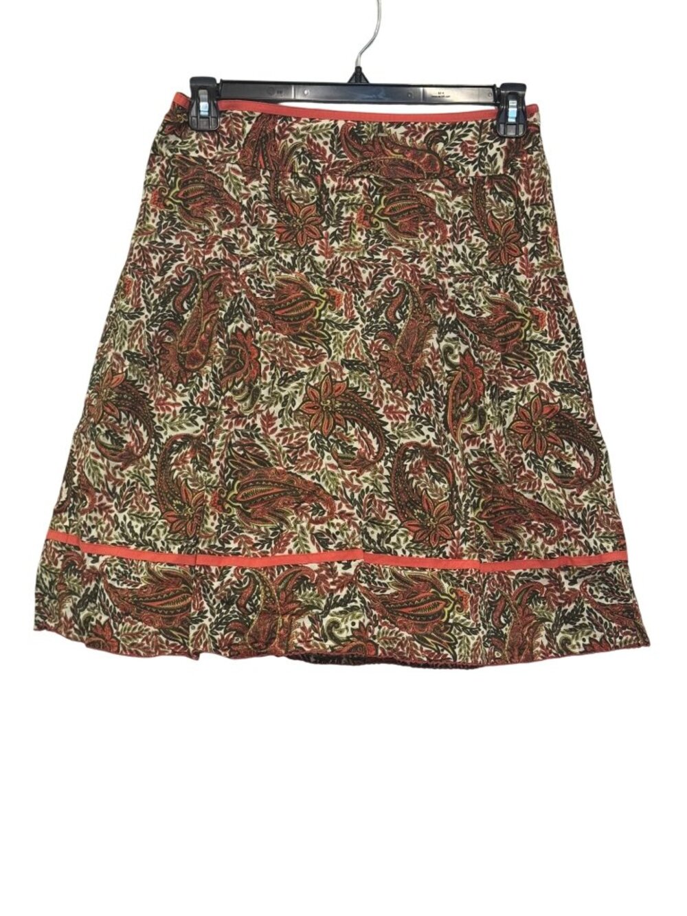 Ann Taylor Paisley Floral A-Line Cotton Skirt Size 6 Made In India